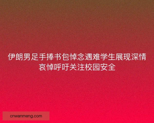 伊朗男足手捧书包悼念遇难学生展现深情哀悼呼吁关注校园安全 伊朗男足手捧书包悼念遇难学生展现深情哀悼呼吁关注校园安全